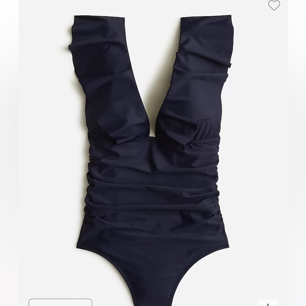 J Crew Ruched ruffle one-piece swimsuit
